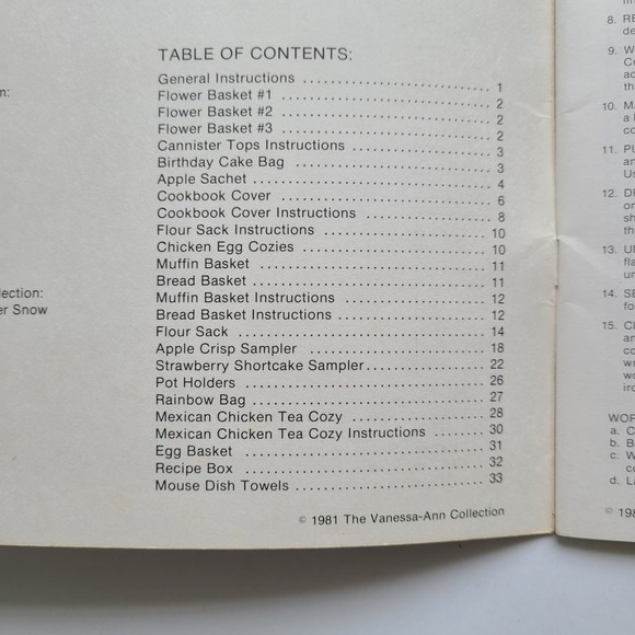 5/$12 Cross Stitch Booklet Buttermilk Biscuits Country Farmhouse 1981 - Picture 5 of 6